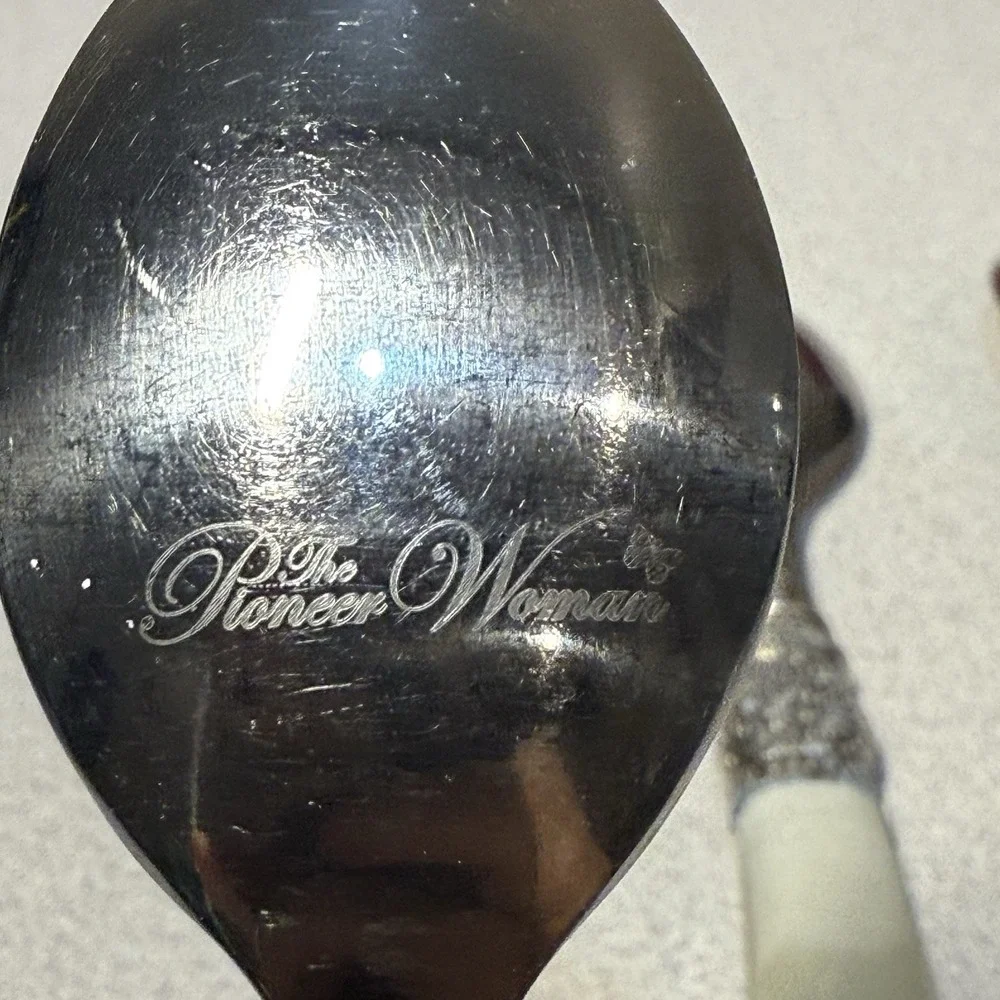 Pioneer Woman COWGIRL LACE GRAY Service 5 Pieces Stainless Flatware‎ Silverware